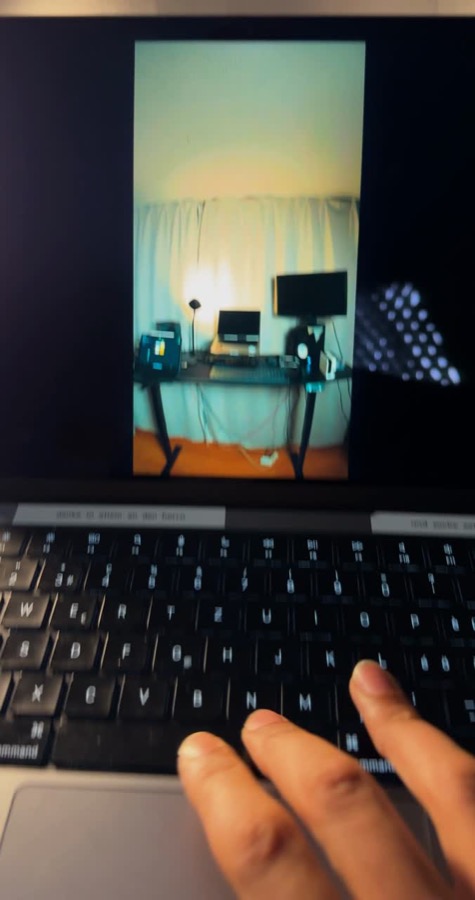 Laptop screen showing an editing setup
